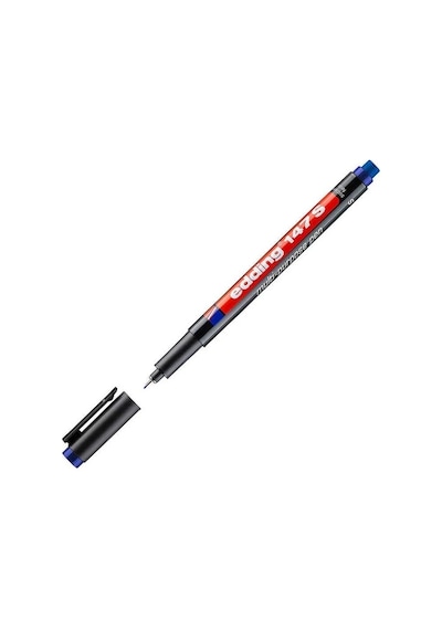 Edding Asetat Kalemi - Silgili Small Uç Mavi E-147s 10'lu Kutu Mavi