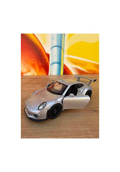 Porsche 911 Gt3 Rs Diecast Model Araba Çekbırak 1:36 2016 Porsche 911 Gt3 Rs Araba Gri - Gümüş