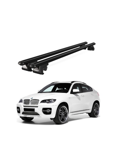 Venüs Bmw X6 E71 2008-2014 Uyumlu Siyah Ara Atkı Port Bagaj Tavan Barı