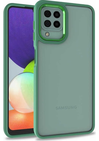 Galaxy A22 4G Kılıf Zore Flora Buton,Kenar Çevresi Renkli Kılıf