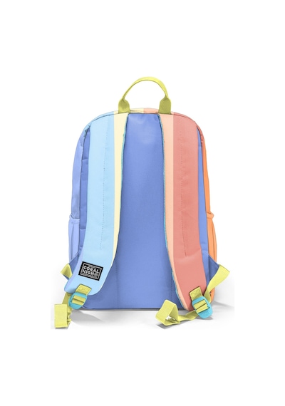 Coral High Renkli Çizgili 3 Lü Okul Çanta Seti Set0123680 Pudra - Krem