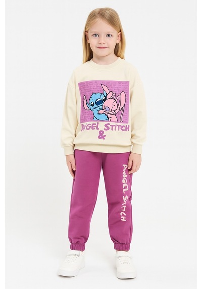 Stitch Kız Çocuk Eşofman Takım Mor