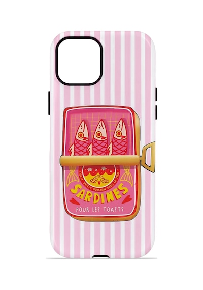 Apple iPhone Uyumlu 13 Vorian Çift Katmanlı Kılıf Sardine Club Pink