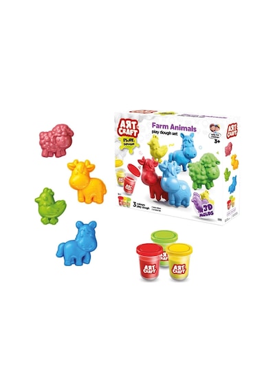 03993 Art Craft Çiftlik Hayvanları Hamur Set 168 Gr -fentoys Çok Renkli