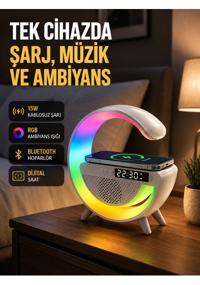 2025 Model 15w Şarjlı Renkli Atmosfer Lambası 1200mah Battery