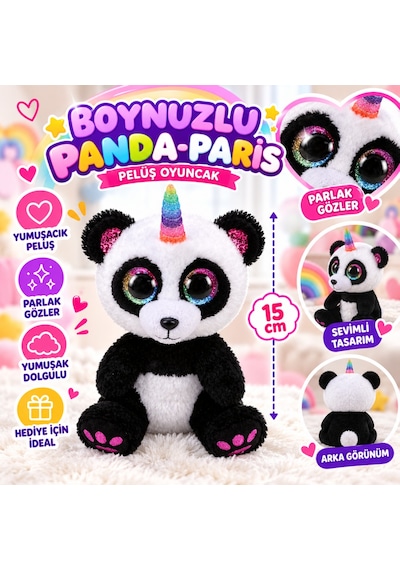 Ty Beanie Boos Boynuzlu Panda-paris 15 Cm Nhr