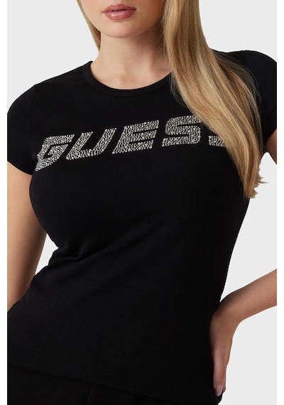 Guess Bayan T Shirt V4bı16 Kcıv1 Jblk Siyah Siyah