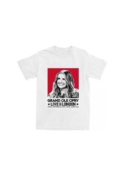 Startmore Beyaz Carly Pearce 26 Eylül Kraliyet Albert Hall Londra Turu Şarkıcı Grafik Baskı Tişö Beyaz
