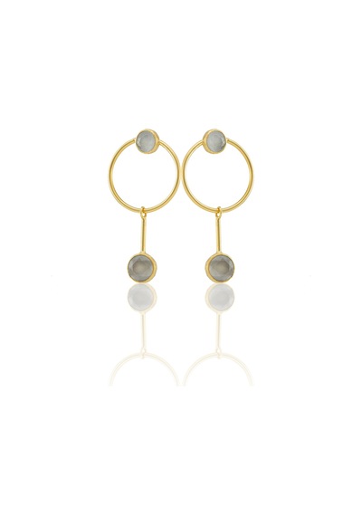Kadir Jewellery 22 Ayar Altın Kaplama Kadın Sallantılı Küpe -el İşçiliği Ve Hipoalerjenik Küpe Gri 88261093