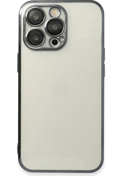 Apple Uyumlu iPhone 13 Pro Max Kılıf Kamera Korumalı Lensli Silikon Siyah,