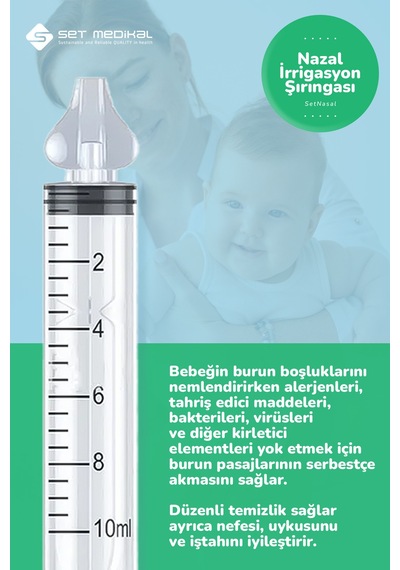 Burun İçi Temizleme Şırıngası, Burun Yıkama Enjektörü, Nasal