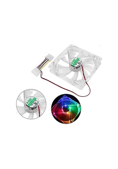8 Cm Kasa Fanı 4 Renk Sessiz Işıklı Vidalı