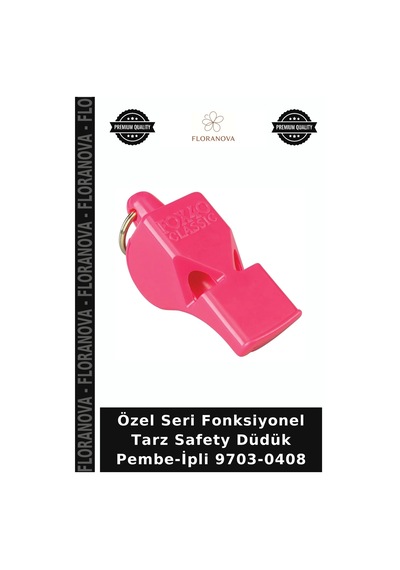 Özel Seri Fonksiyonel Tarz Safety Düdük Pembe-ipli 9703-0408