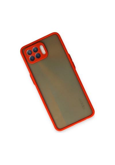 Gld-spt- Newface Oppo Reno 4 Lite Kılıf Montreal Silikon Kapak - Kırmızı