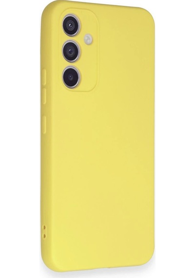 Newface - 195 - Samsung Galaxy A34 5g Kılıf Nano İçi Kadife Silikon - Edntrend - - Sarı