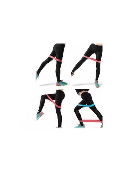 Pilates  Squat Aerobik Direnç Lastiği  5 Li Paket