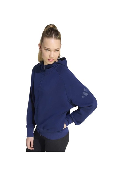 Adidas W Sl Fz Hd Mavi Kadın Sweatshirt Kr2747