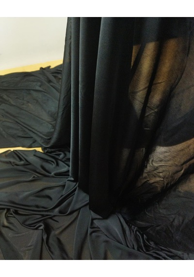 Siyah Renkte Denye Jarse Kumaş En 160 Cm X Boy 190 Cm -10367 Siyah