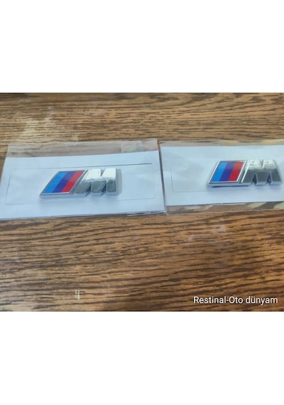 Bmw F10 & Bmw F20 Yan Çamurluk Bmw M Logo Metal Amblem 2 Adet Bmw M Rozet Logo Arma