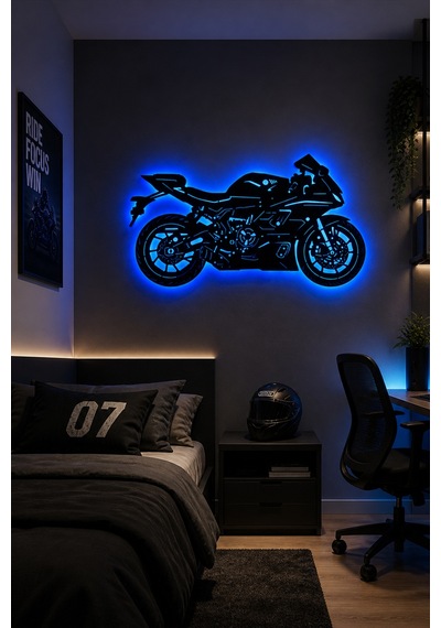 Lucenda Led Işıklı Motor Dekoratif Tablo Modern Spor Motosiklet Duvar Dekoru Gece Lambası Mavi - 874478148 Mavi Lucenda Led Işıklı Motor Dekoratif Tablo Modern Spor Motosiklet Duvar Dekoru Gece Lambası Mavi - 874478148 Mavi