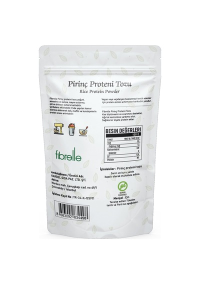 Fibrelle Pirinç Proteini Tozu 100 G // Yüksek Protein Oranı // %80 Protein