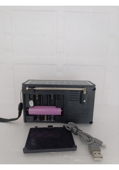 Solar Fm Radyo Bluetooth Hoparlör Mp3 Çalar Usb.tf.aux Çalar El Feneri - Kırmızı- Tek Ebat