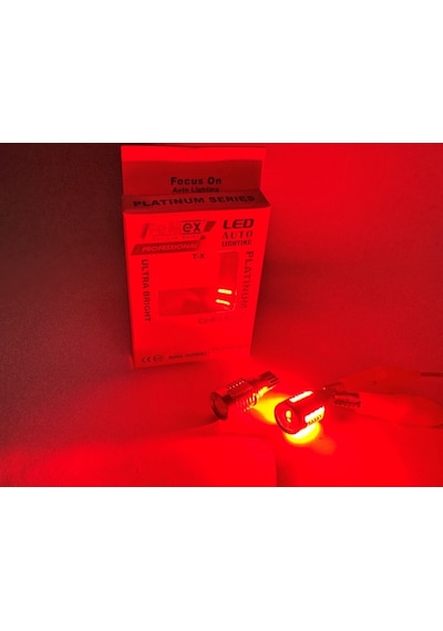 Femex Platinum Mercekli Kırmızı T15 W16w 3035 Chip 18smd 10w Led Ampul Femex