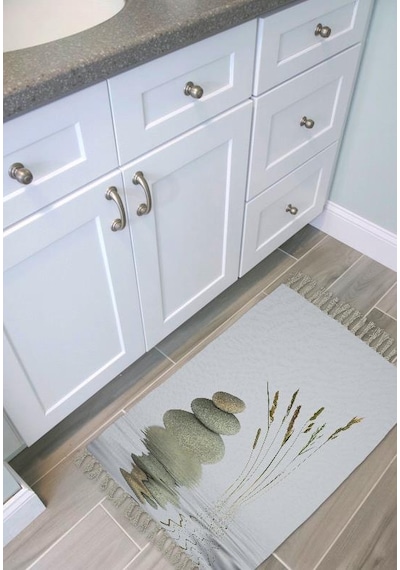 Zethome Stone And Reed Banyo Paspas Ve Tek Kanat Duş Perdesi 1x18 Çok Renkli
