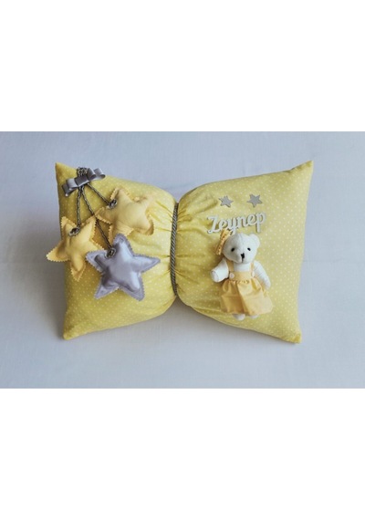 Momsandbabies Sarı Renkli Kız Bebek Dekoratif Yastık Takı Yastığı