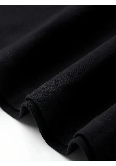 Kadın T-shirt "gandhı The Project" Baskılı Kısa Kollu Tişört - Siyah