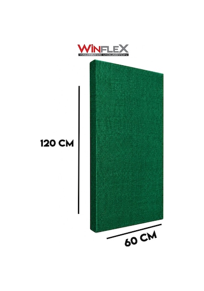 60x120cm - Akustik Kumaş Kaplı Panel Yeşil