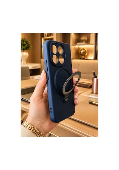 Mi 17t Pro İle Uyumlu 360 Derece Dönebilen Kalın Metal Magsafe Halka Stantlı İçi Kadife Korumalı Ultra Lüx Premium Silikon Kılıf Lacivert Mi 17t Pro İle Uyumlu 360 Derece Dönebilen Kalın Metal Magsafe Halka Stantlı İçi Kadife Korumalı Ultra Lüx Premium Silikon Kılıf Lacivert
