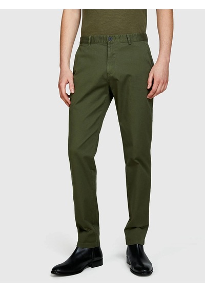 Sisley Pamuk Karışımlı Dar Kesim Chino Pantolon Erkek Yeşil Pantolon - 325p4aıhsf021 Haki