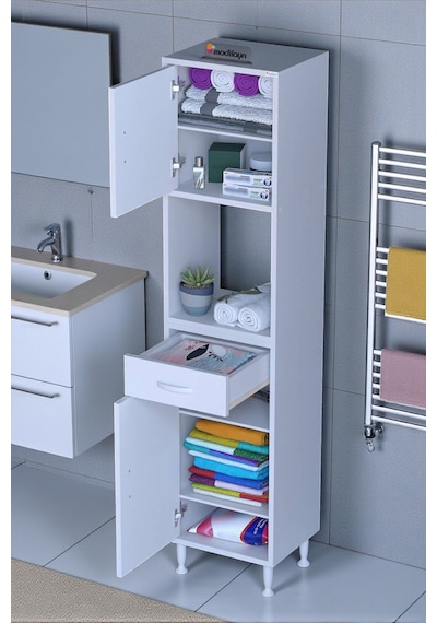 Eliusta Vero 5 Bölmeli 50 Cm Genişlikte Dolap Çok Amaçlı Kullanım Banyo Dolapı 50x173x32,5 Cm Dolap Beyaz Eliusta Vero 5 Bölmeli 50 Cm Genişlikte Dolap Çok Amaçlı Kullanım Banyo Dolapı 50x173x32,5 Cm Dolap Beyaz