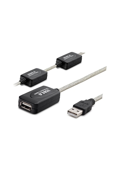 Usb Uzatma Kablosu 30 M - Silver Siyah Hdx7525 Evimdeyokyok
