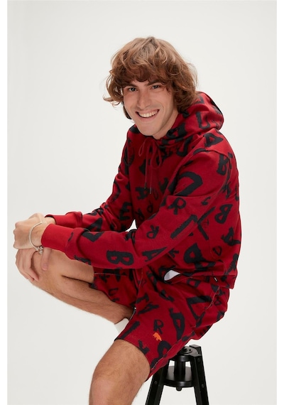Bad Bear Bling Hoodie Erkek Sweatshirt-5077 Maroon