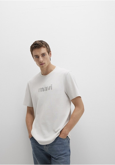 Mavi - Mavi Logo Baskılı Gri Tişört 0612936-80192 Gri