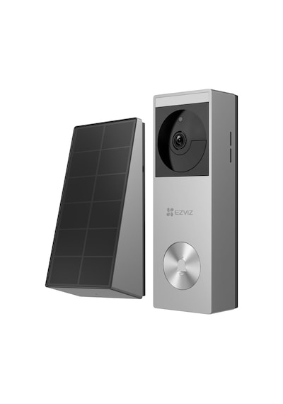 Ezviz Hp3 Pro 3mp 2k Kablosuz Görüntülü Kapı Zili, Bataryalı, Güneş Paneli Dahil, İnsan Algılama, Çift Yönlü Konuşma