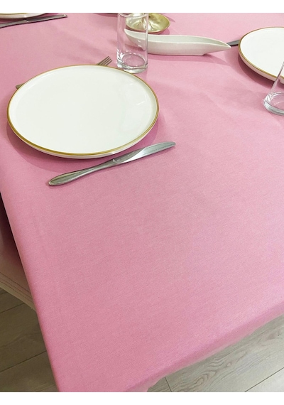 Sıvı Geçirmez Dertsiz Masa Örtüsü Pembe 25 Parça