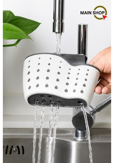 Mainshop 1 Adet Mutfak Sepeti Asılı Lavabo Mutfak Banyo Düzenleyici Depolama Rafı Sepet Süzgeç M-1889 Çok Renkli