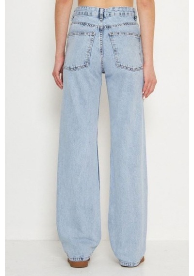 Balenbi Kadın Yüksek Bel Jean Yıkamalı Geniş Paça Wide Leg Kot Pantolon 1242 Buz Mavi W6 Balenbi Kadın Yüksek Bel Jean Yıkamalı Geniş Paça Wide Leg Kot Pantolon 1242 Buz Mavi W6