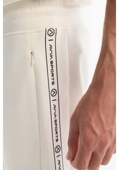 Avva Erkek Ekru Beli Lastikli Bağcıklı Elastan Regular Fit Eşofman Altı A42y3418