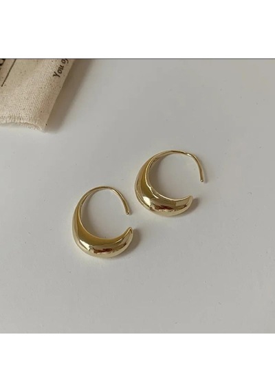 Dilaratrendhouse Çelik Pirinç Halka C Küpe Gold -günlük Ve Spor Tarz-2.5 Cm Boyut Dlra