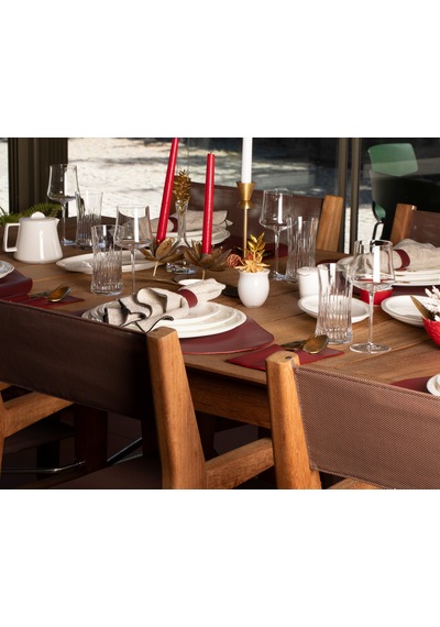 Velato Leather Place Mat Set Kahverengi