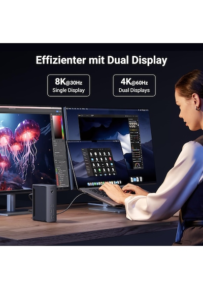 Ugreen Revodok Max 213 Thunderbolt 4 Bağlantı İstasyonu 40 Gb/sn Çift 4k 60hz, Tek 8k Ekran , Dizüstü Bilgisayar İçin 13'ü 1 Arada Bağlantı İstasyonu 90 W Şarj, 2,5 Gb/sn Ethernet, Microsd Ve Sd 4.0, 3,5 Mm Aux Ugreen Revodok Max 213 Thunderbolt 4 Bağlantı İstasyonu 40 Gb/sn Çift 4k 60hz, Tek 8k Ekran , Dizüstü Bilgisayar İçin 13'ü 1 Arada Bağlantı İstasyonu 90 W Şarj, 2,5 Gb/sn Ethernet, Microsd Ve Sd 4.0, 3,5 Mm Aux
