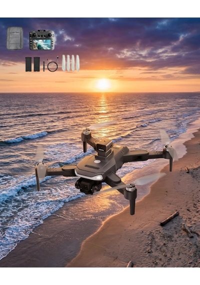 Akıllı Takip Özellikli 4k Drone Katlanabilir Tasarım Uzaktan Kontrollü Profesyonel Çekim Dronu