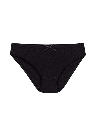12 Adet Yıldız Bayan Ribana Kalpli Bikini Külot Siyah 3578 001