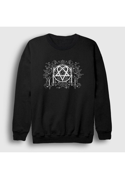 Presmono Unisex Decor Him Sweatshirt Siyah