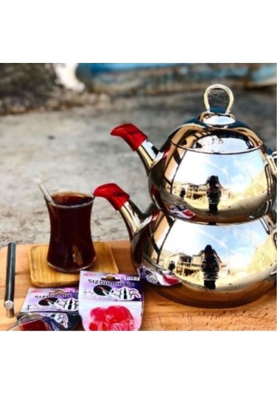 2 Takım 4 Adet Kırmızı Çaydanlık Için Sıvı Tutucu Çelik Diğer