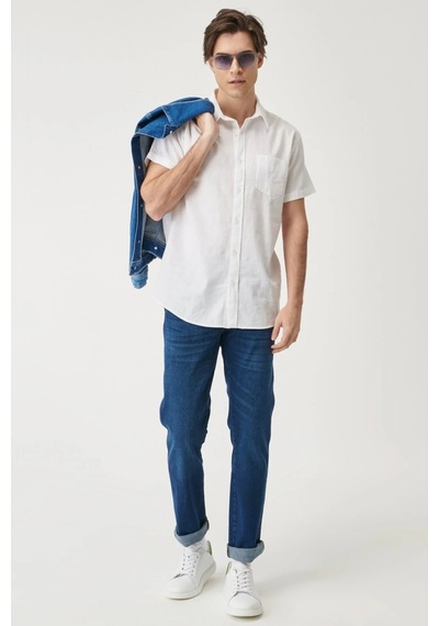 Wrangler Regular Fit Kısa Kollu Beyaz Erkek Gömlek W5j7lo989 001